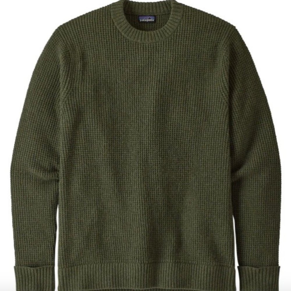 Patagonia Recycled Wool Blend Sweater In Forest Green Men's Size XXL